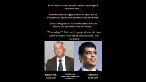 Interview Radio Awaaz met de heer Ashwin Adhin op woensdag 26 februari 2025
